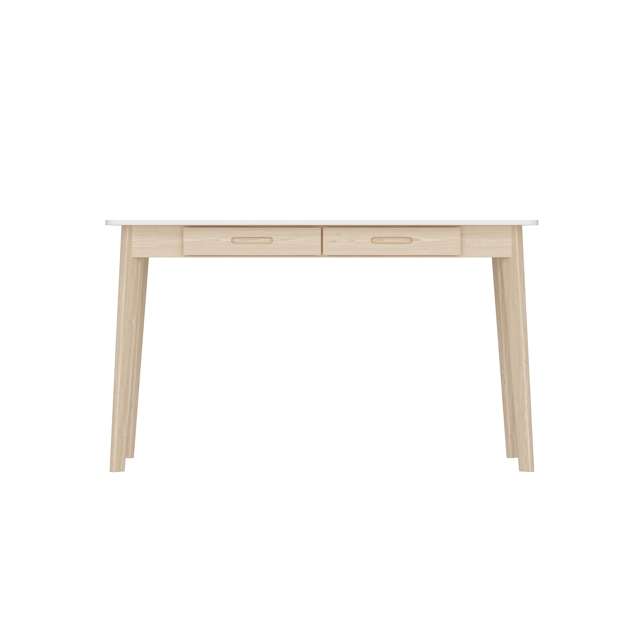 Angle. FUFU & GAGA - FUFU&GAGA 47.2" Dual - Drawer Office Desk - Versatile Workstation for Study & Gaming - Wooden & White.