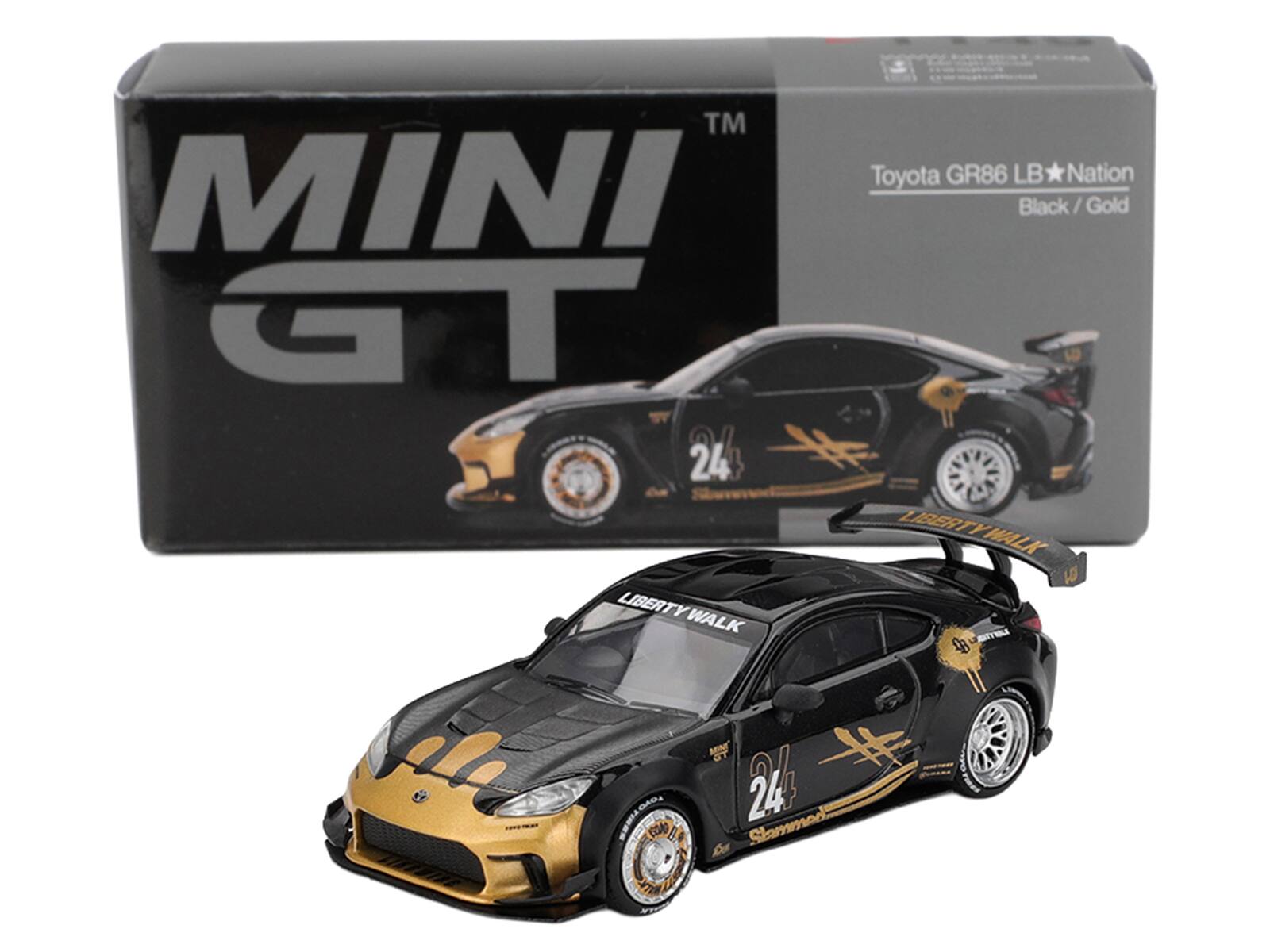 TM Toyota GR86 LB Nation MINI GT 24 LIBERTY WALK LIBERTY WALK LIBERTY WALK AYMA $ e MINE GT 0ADA 24 I Slammed