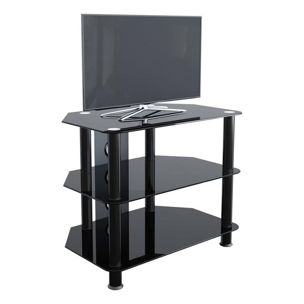 Alt View 5. AVF - Steel TV Stand with Cable Management for up to 32" TVs - Black.