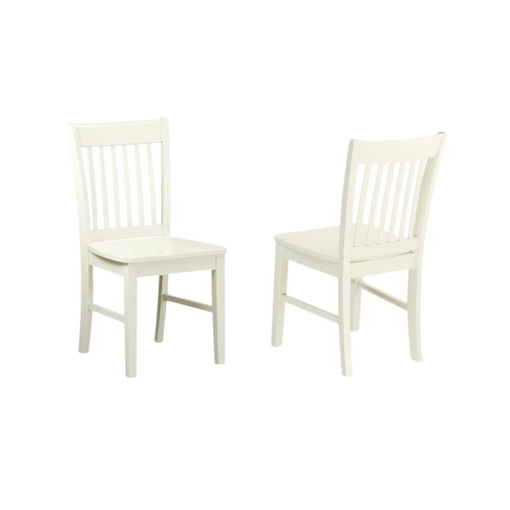 Left. FurniFact - Linen White Dining Chair - Brown.