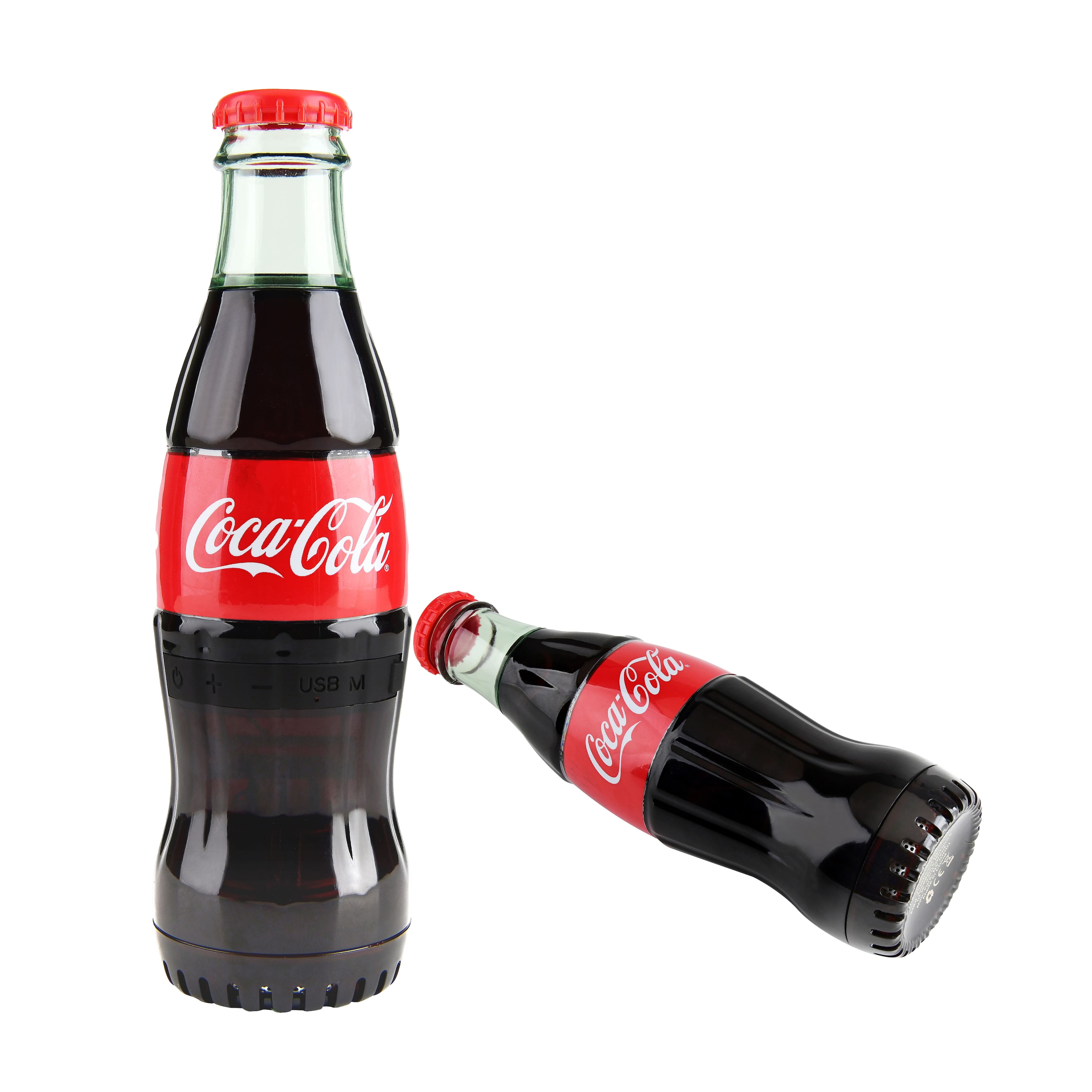 Coca-cola - Bluetooth Contour Bottle Shaped Speaker with Acrylic Case - Red