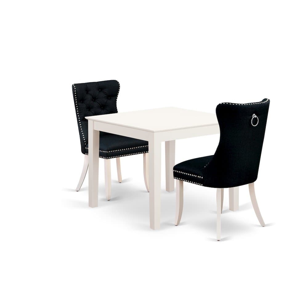 East West Furniture - 3 Piece Dining Table Set for Small Spaces - White price history on PriceWatchPro