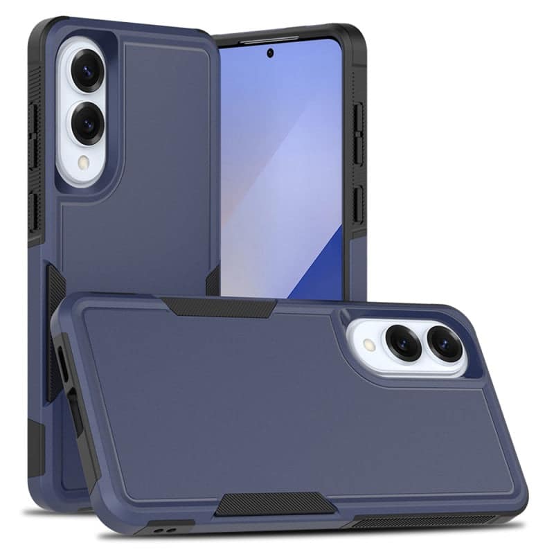 Entronix - Case Compatible with Galaxy S25 Edge - Soft-Touch Dual-Layer Sleek Cover - Blue