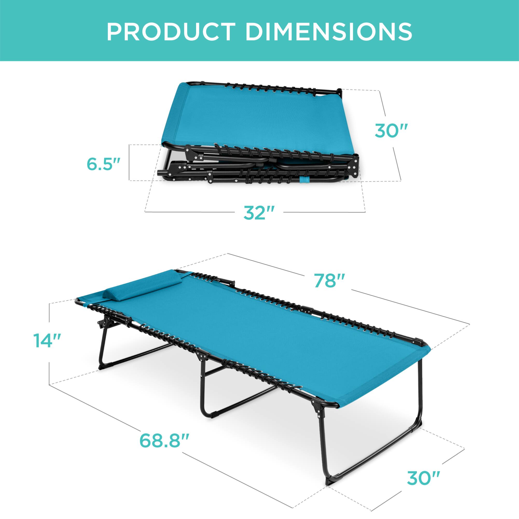 PRODUCT DIMENSIONS

- 30" x 6.5" x 32"
- 78" x 14" x 68.8"