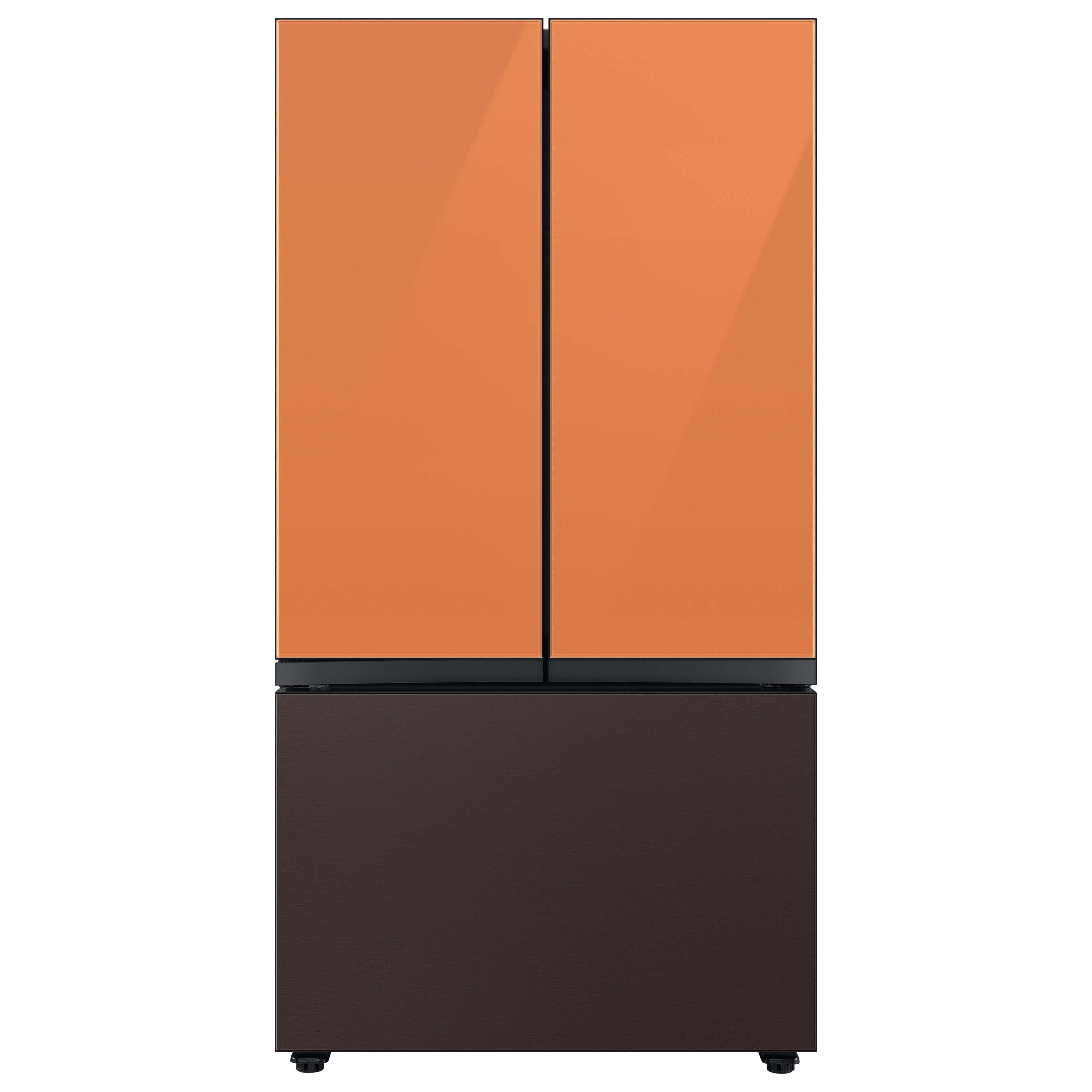 Alt View Zoom 19. Samsung - Bespoke 3-Door French Door Refrigerator Panel - Bottom Panel - Tuscan Steel.