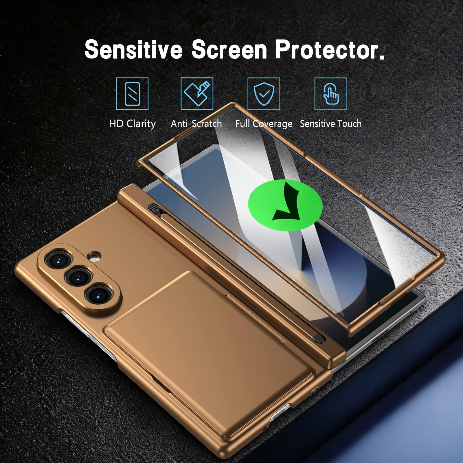 Sensitive Screen Protector.  
HD Clarity  
Anti-Scratch  
Full Coverage  
Sensitive Touch
