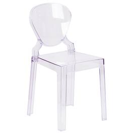 Emma + Oliver - Ghost Chair with Tear Back - Transparent Crystal