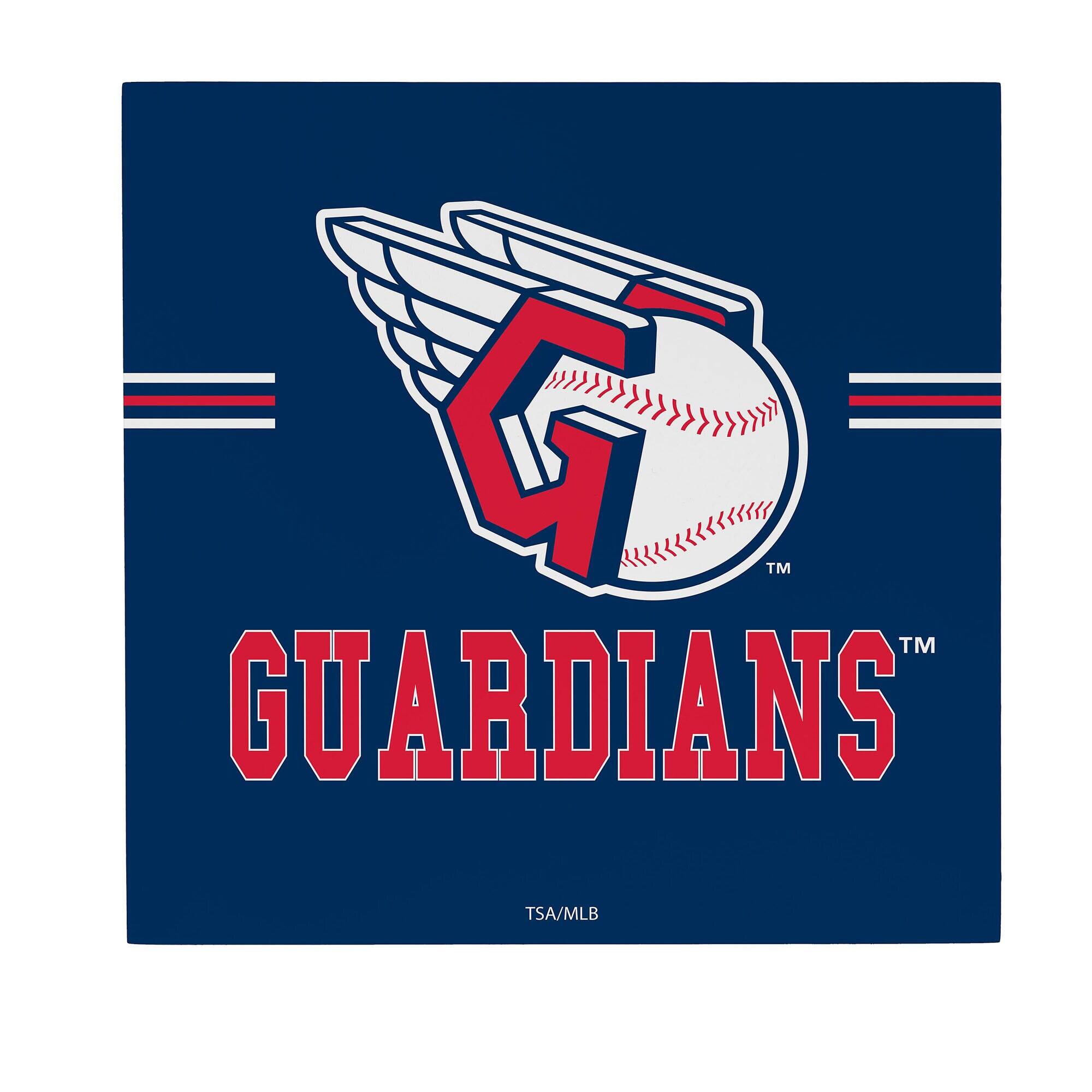 Cleveland Guardians 12" x 12" Wood Wall Sign