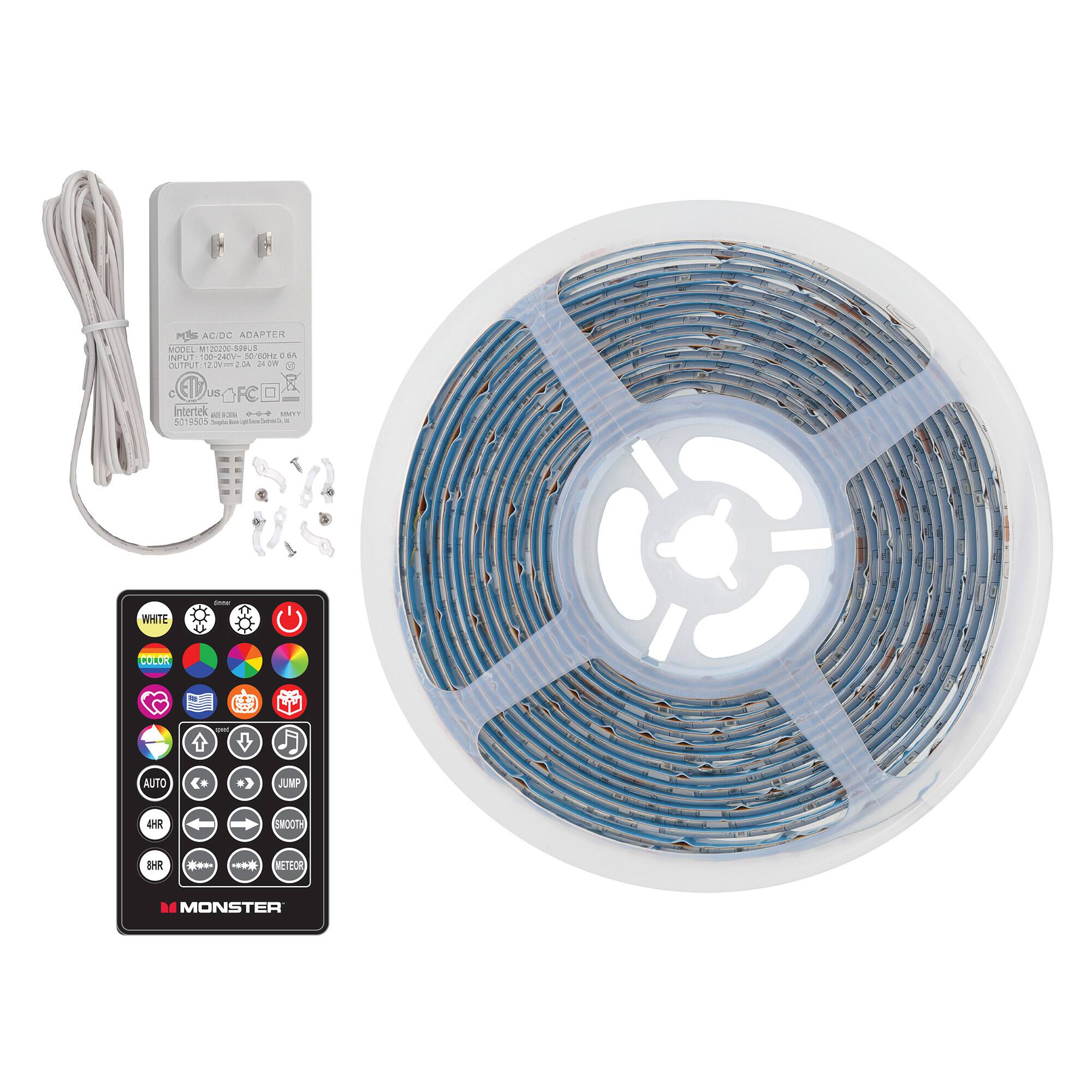 AC/DC ADAPTER  
MODEL: M12X200-58RUS  
OUTPUT: 12V 2.0A 24W 0.8A  
US FC  
Intenet  
www.monsterlight.com  
T. SO18S05  

WHITE COLOR  
AUTO  
JUMP  
SMOOTH  
4HR  
8HR  
NETEOR  
MONSTER