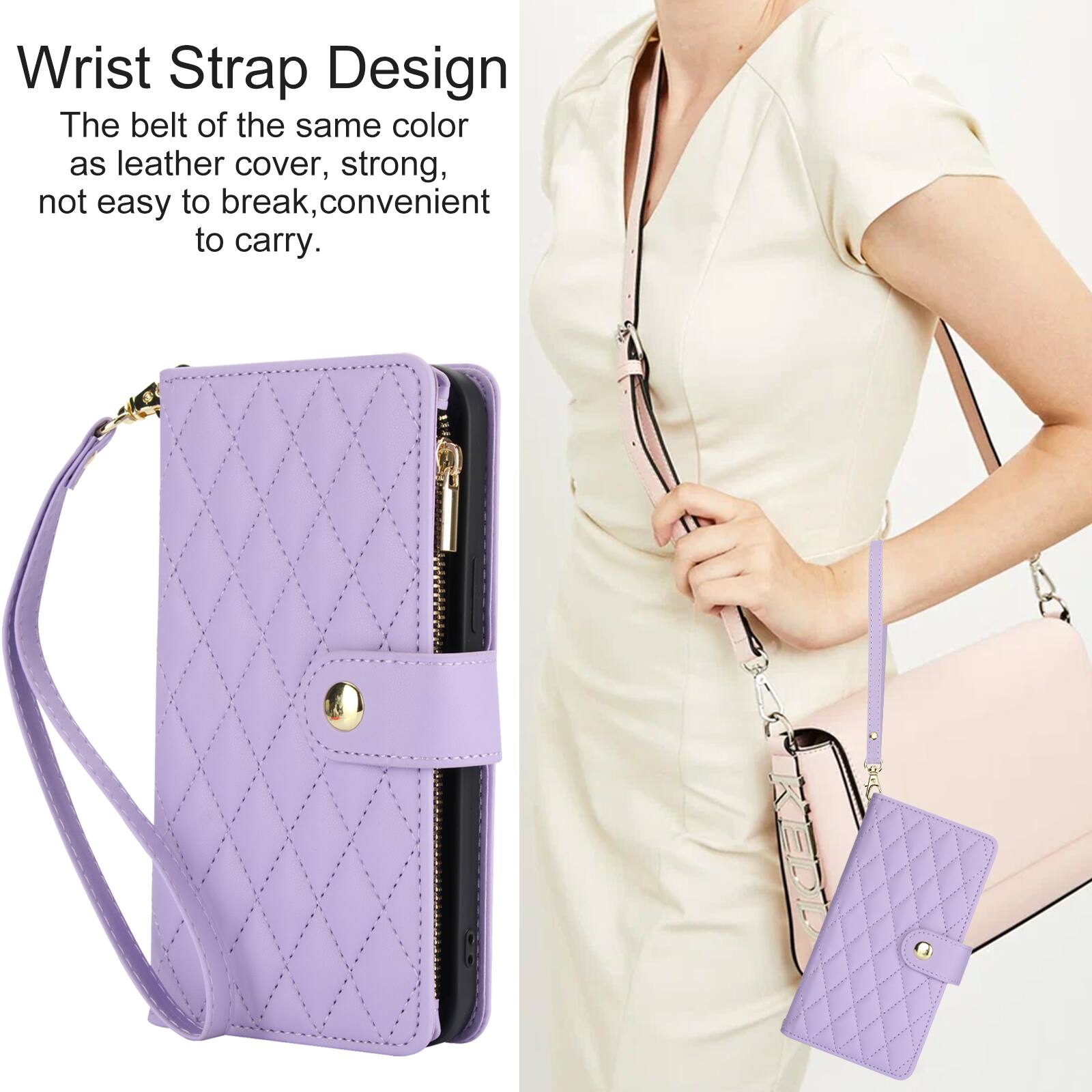 Wrist Strap Design  
The belt of the same color as leather cover, strong, not easy to break, convenient to carry.