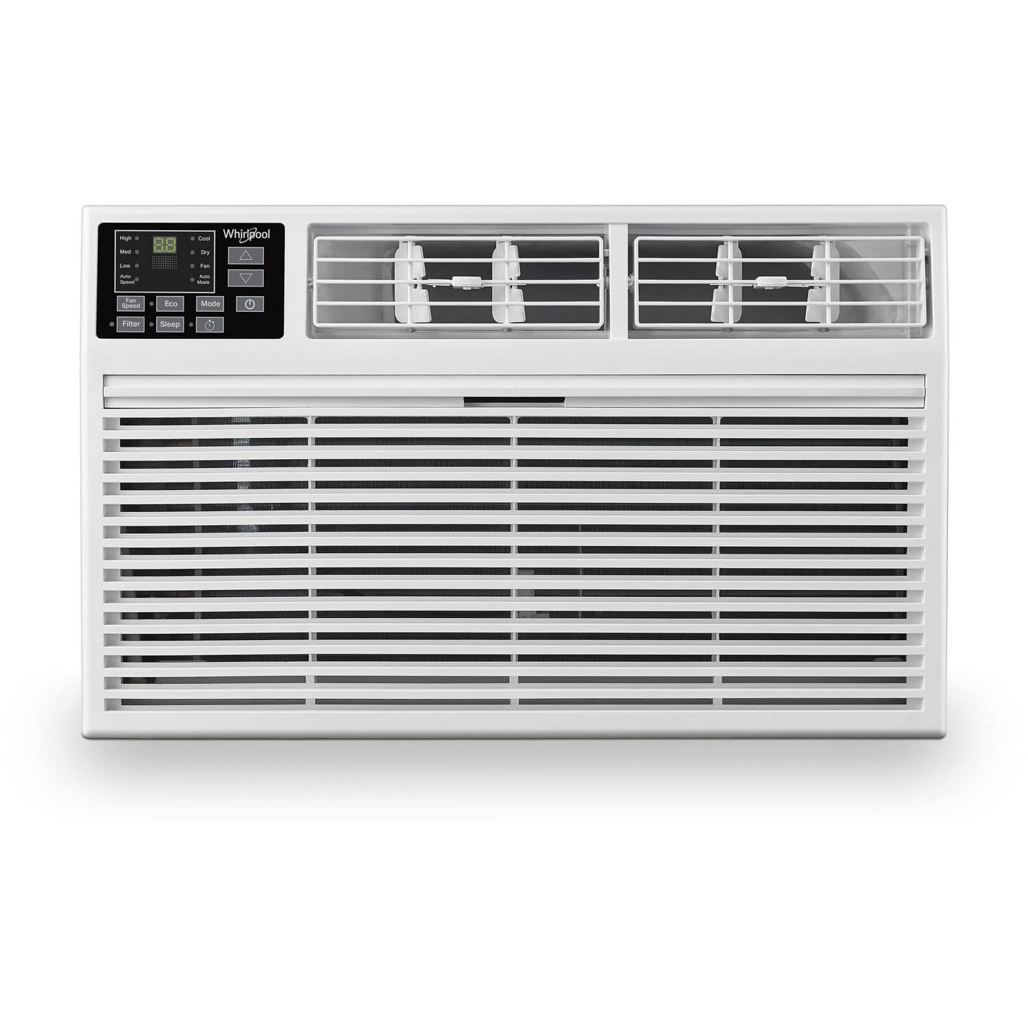 Whirlpool is the brand of the air conditioner shown in the image.