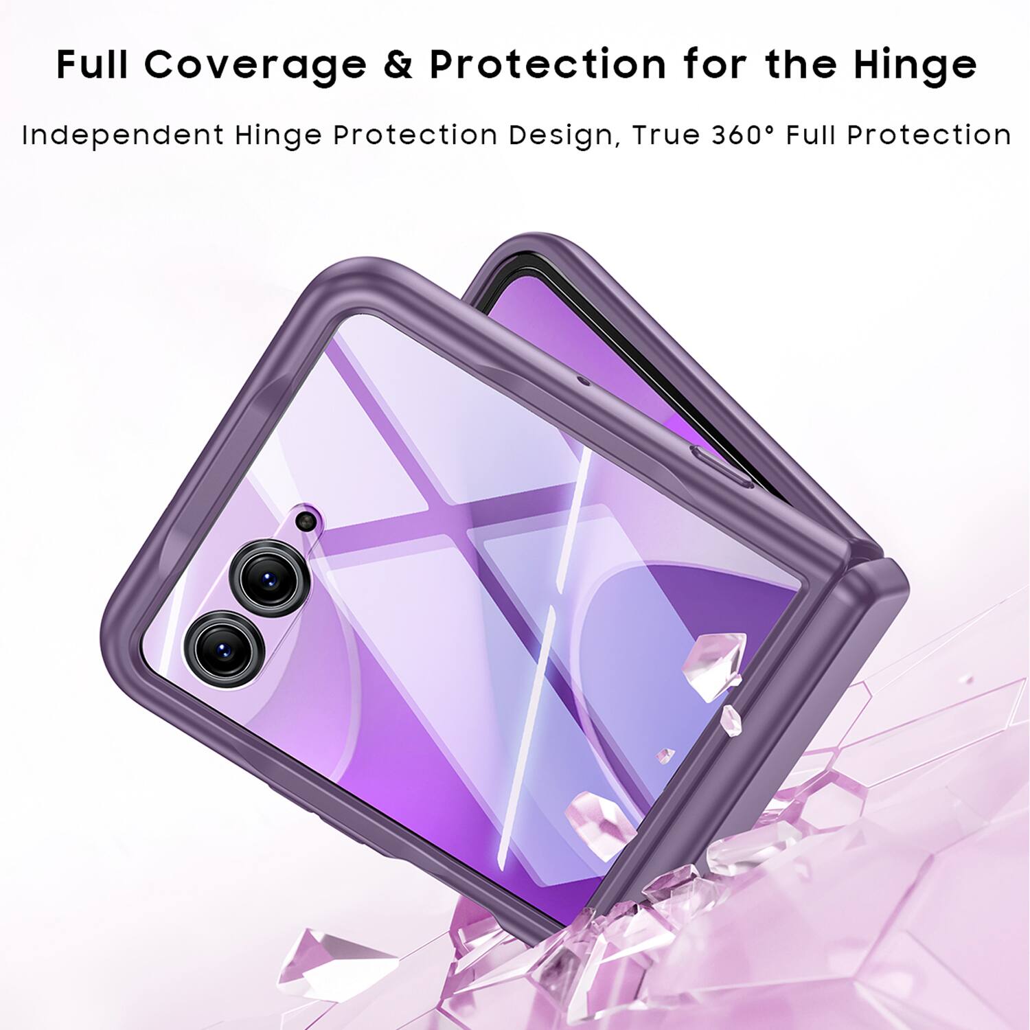 Full Coverage & Protection for the Hinge  
Independent Hinge Protection Design, True 360° Full Protection