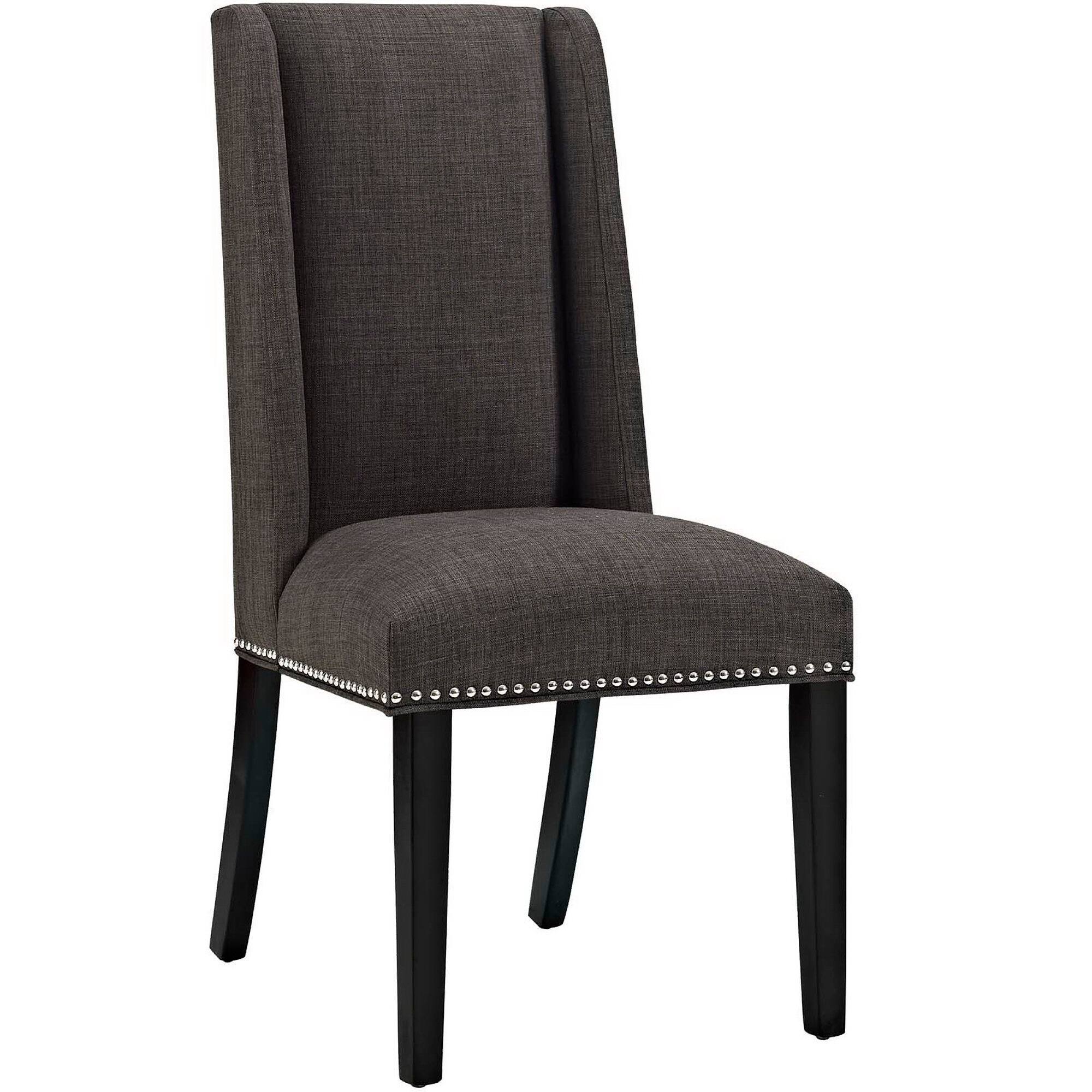 Angle. Modway - Baron Fabric Dining Chair by Modway - Brown.