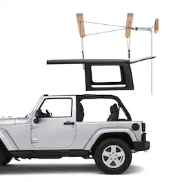 VEVOR - Hard Top Remover Lift, 220 lbs, Jeep Hardtop Removal Storage Roof Hoist with Anti-Drop System, Easy One-Person Operation - Black