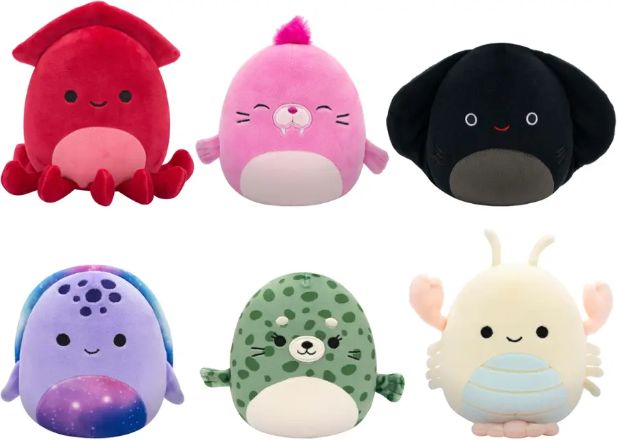 Jazwares Squishmallows Scented Sealife 5" Plush Mystery Bag Styles May ...