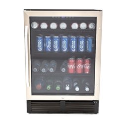 Avanti - Beverage Center - 130 Can Capacity - Stainless Steel with Black Cabinet - Front_Zoom