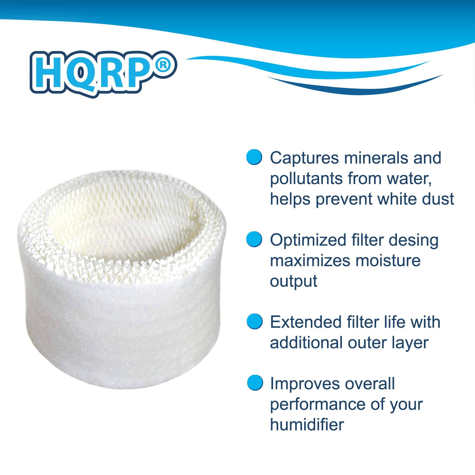 HQRP®

- Captures minerals and pollutants from water, helps prevent white dust
- Optimized filter design maximizes moisture output
- Extended filter life with additional outer layer
- Improves overall performance of your humidifier
