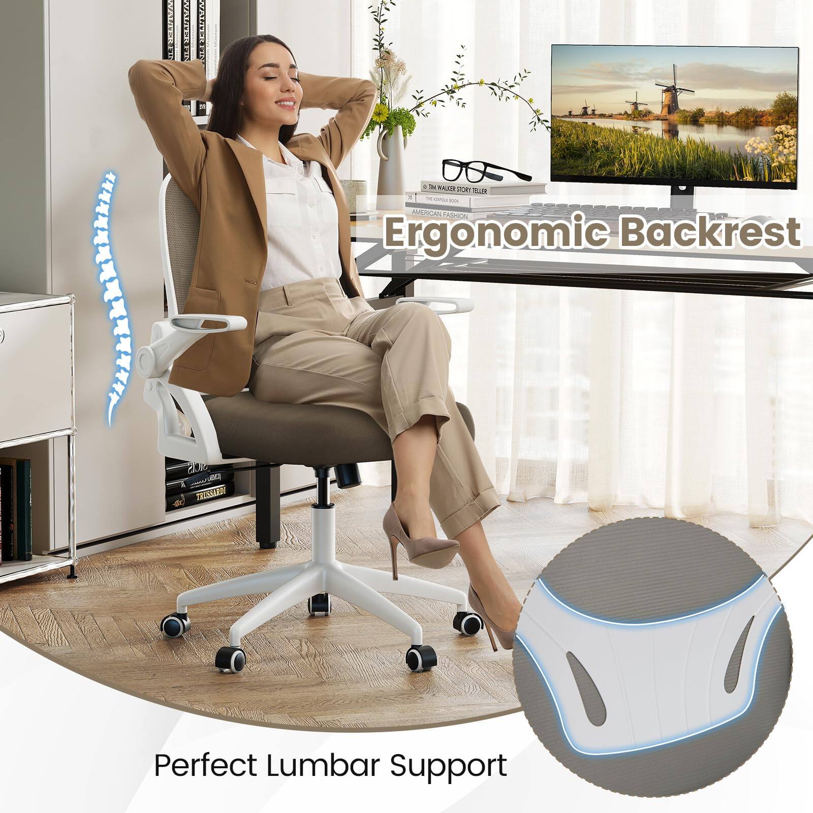Ergonomic Backrest  
Perfect Lumbar Support