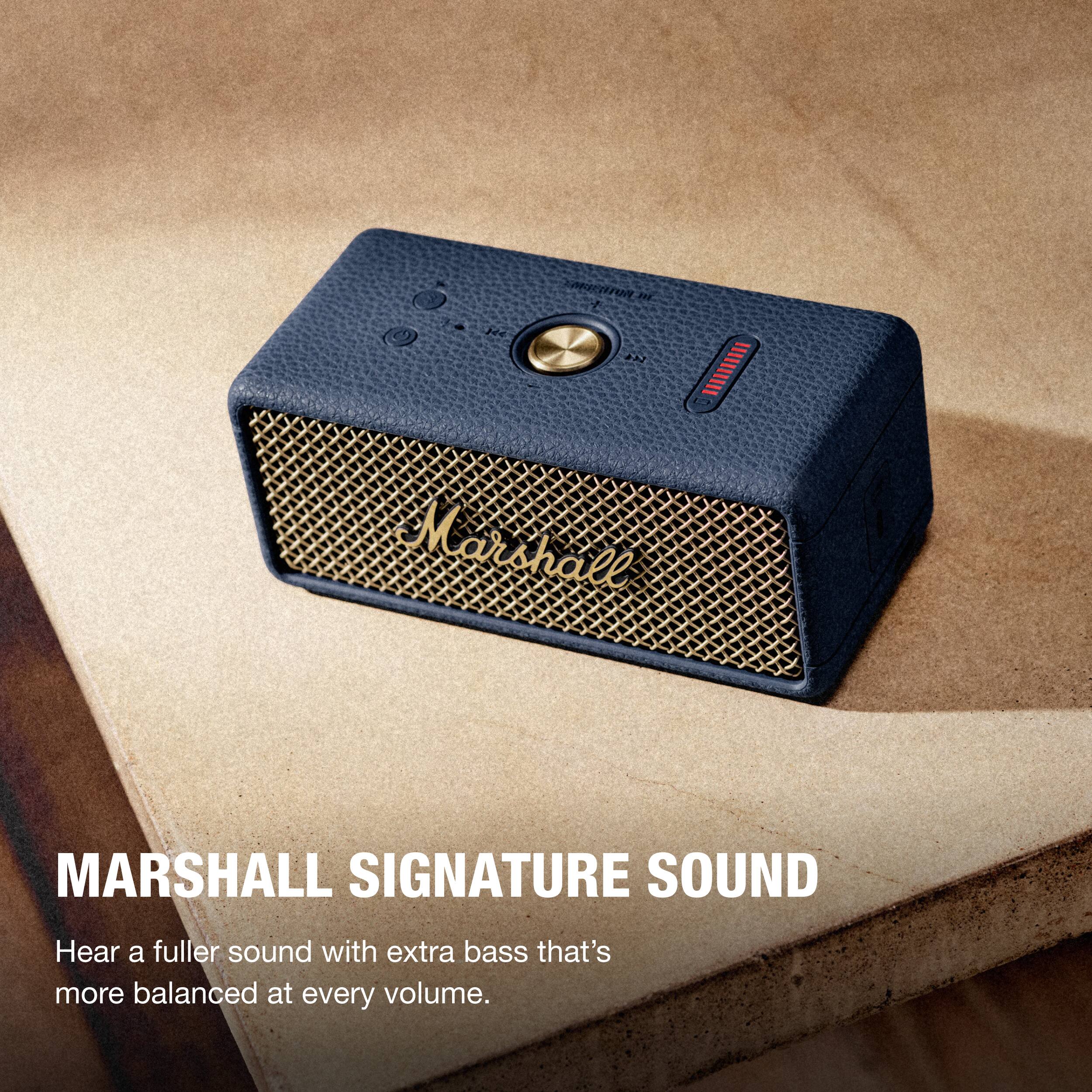 F2 TUNE Je IIIIIIII Marshal MARSHALL SIGNATURE SOUND Hear a fuller sound with extra bass that's more balanced at every volume.