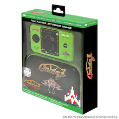 MY ARCADE POCKET PLAYER PRO + TRAVEL CASE
FULLY PLAYABLE | ENTREMENT JOUABLE
1P 2P
FIRE
GALAGA
PORTABLE GAMING SYSTEM | SYSTÈME DE JEU PORTATIF
1 GAME INCLUDED | 1 JEU INCLUS
GALAGA™ & ©Bandai Namco Entertainment Inc.
OFFICIALLY LICENSED
SOU LIENCE OFFICIELLE