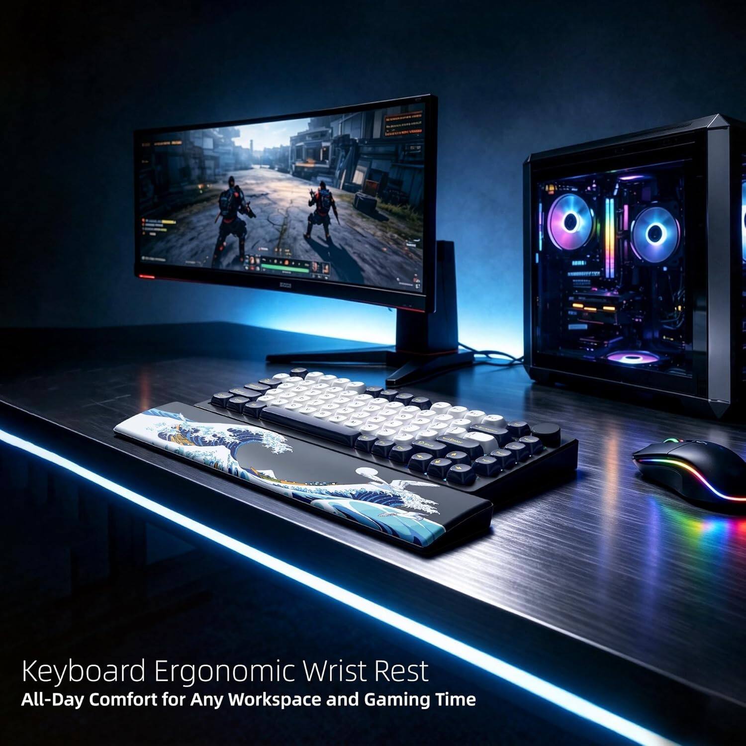 Keyboard Ergonomic Wrist Rest  
All-Day Comfort for Any Workspace and Gaming Time