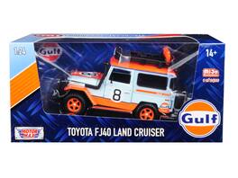 Motormax - Toyota FJ40 Land Cruiser #8 "Gulf Oil" White Limited Edition to 2400 pieces Worldwide 1/24 - Multi