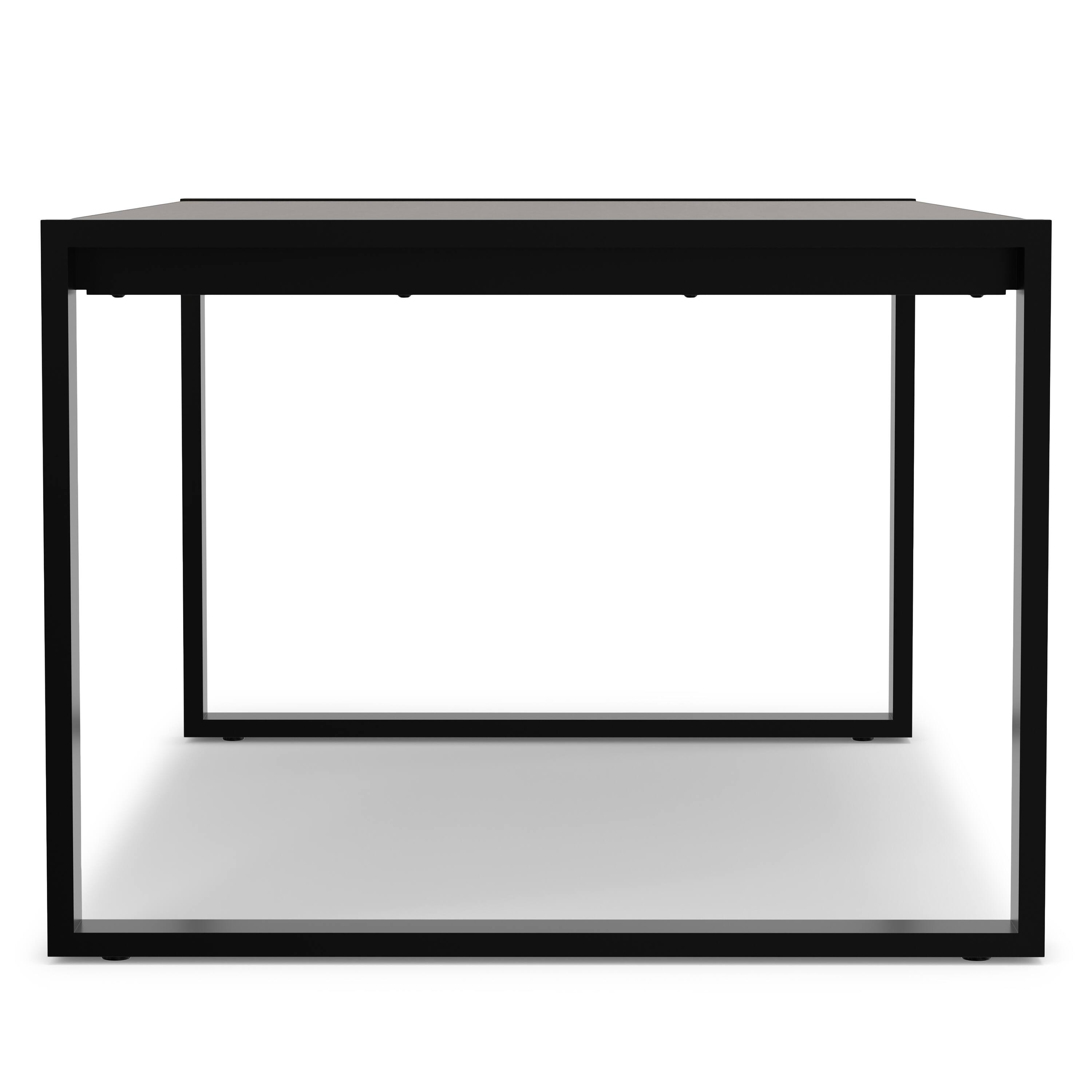 Alt View 1. Simpli Home - McKenzie 66 inch x 40 inch Rectangle Modern Industrial Dining Table in Smoky Grey - Smoky Grey.