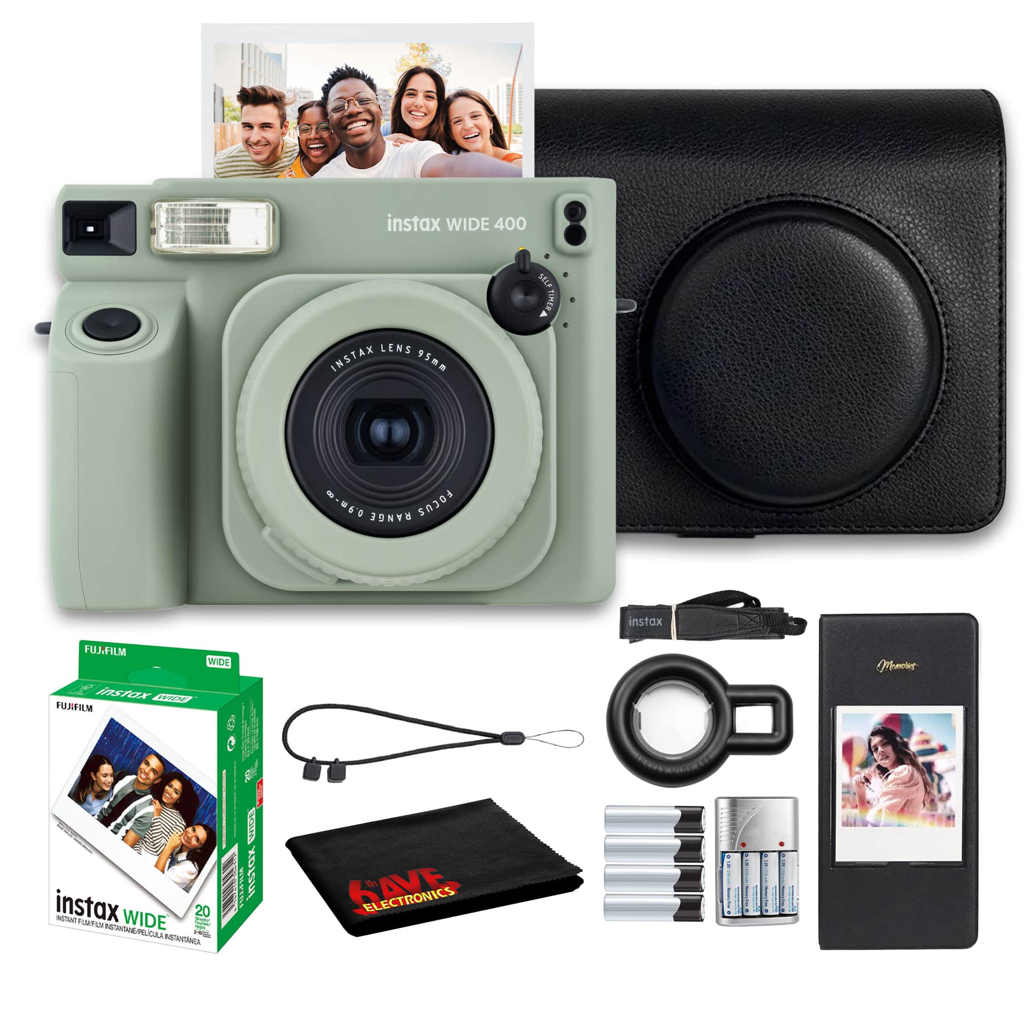 Fujifilm - INSTAX Wide 400 Instant Camera - Sage Green, instax Wide Instant Film