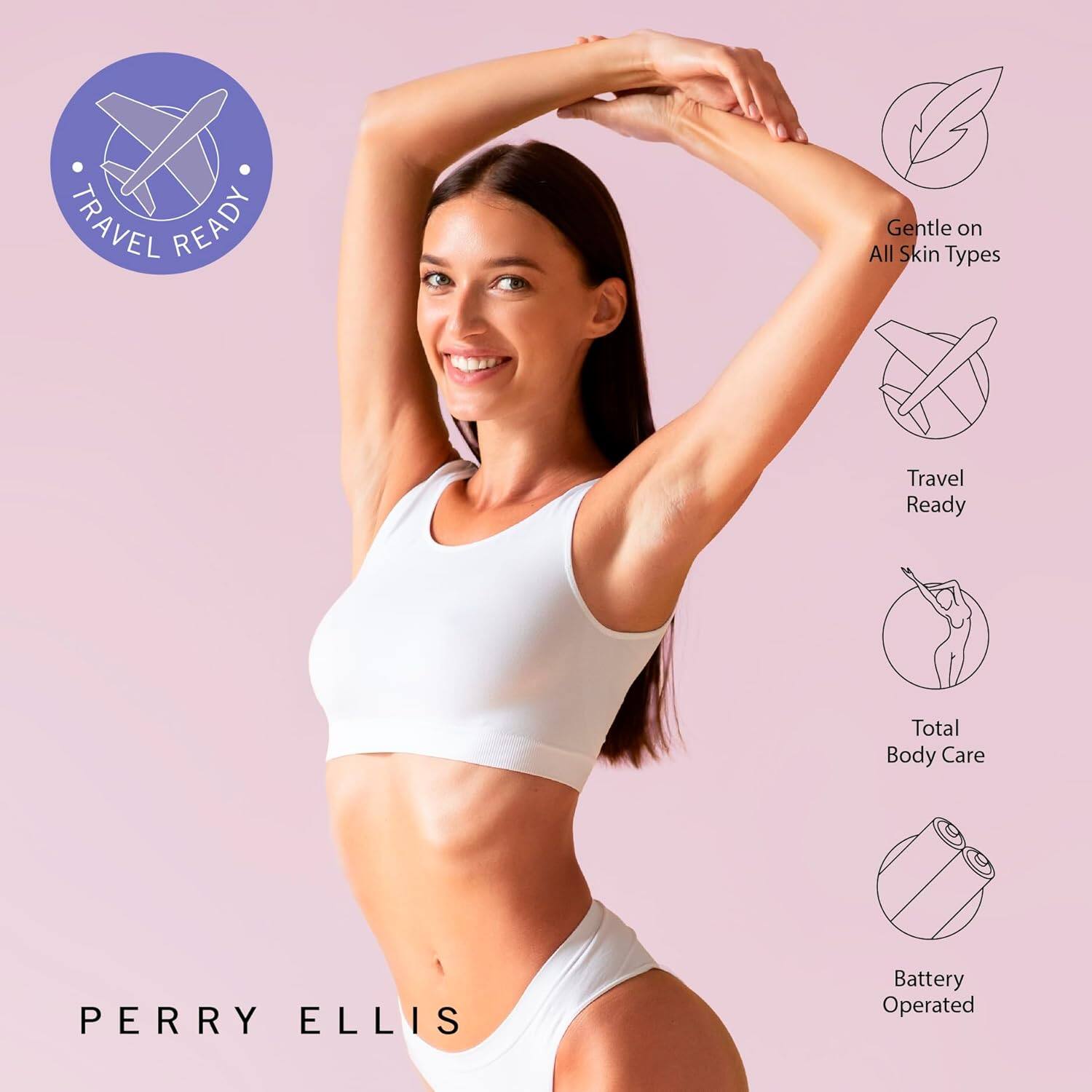 TRAVEL READY Gentle on All Skin Types Travel Ready Total Body Care PERRY ELLIS Battery Operated
