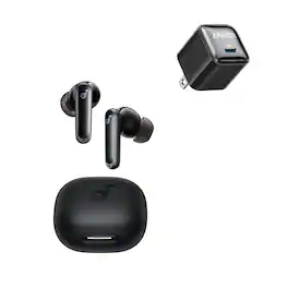 Soundcore - P40i by Anker with USB C Charger Block 20W ,Noise Cancelling Wireless Earbuds, Adaptive Noise Cancelling to Environments - Black