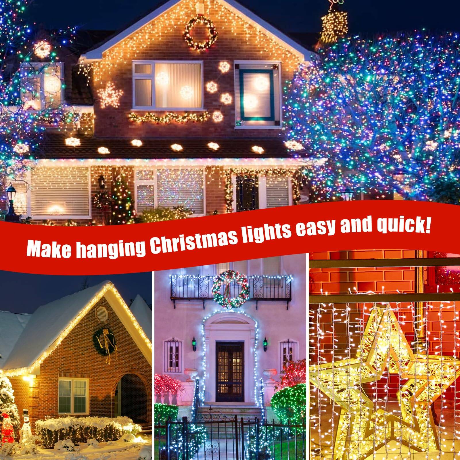 Make hanging Christmas lights easy and quick!