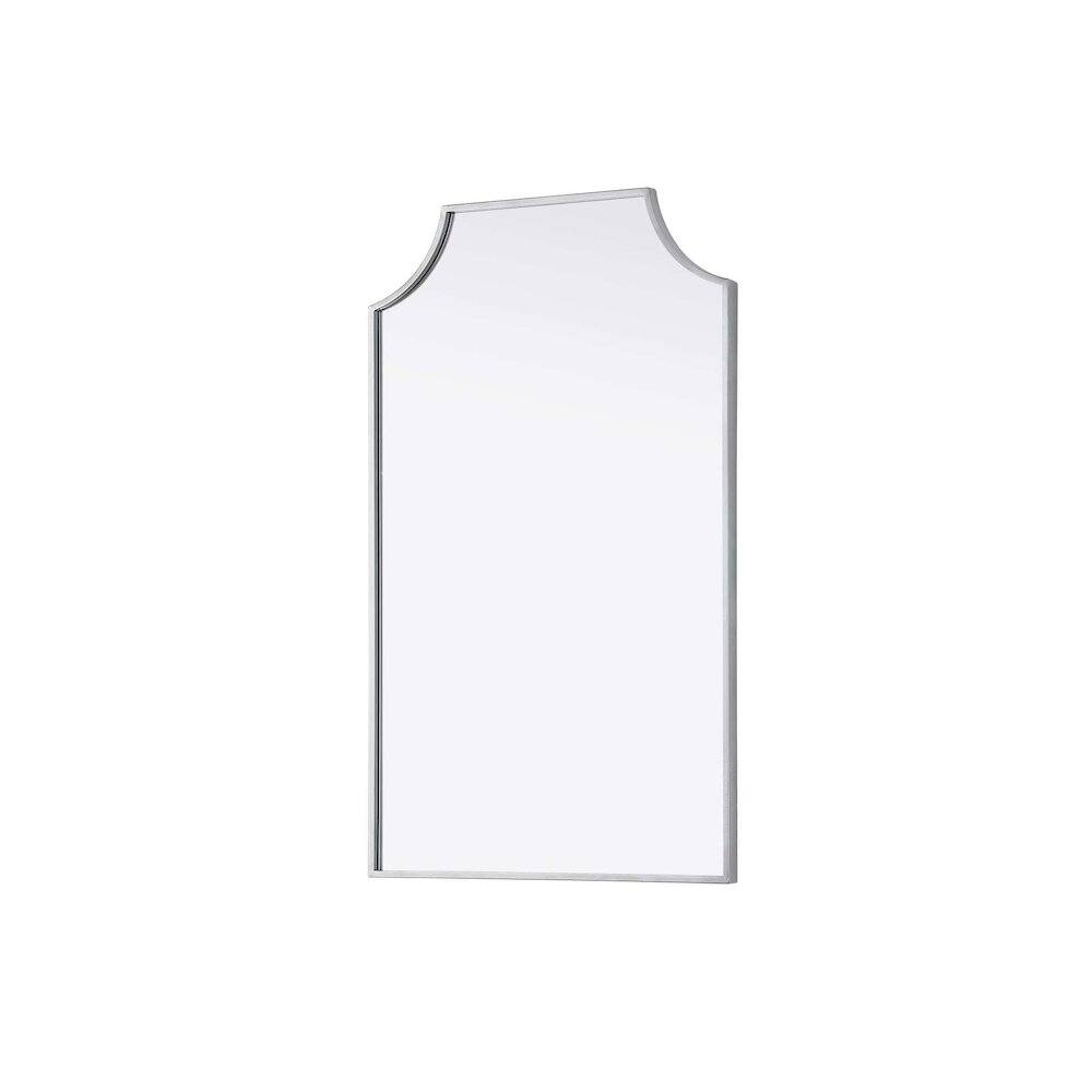 Alt View 1. Elegant Kitchen and Bath - Notched Metal Mirror 22x36 inch in Silver - Silver.