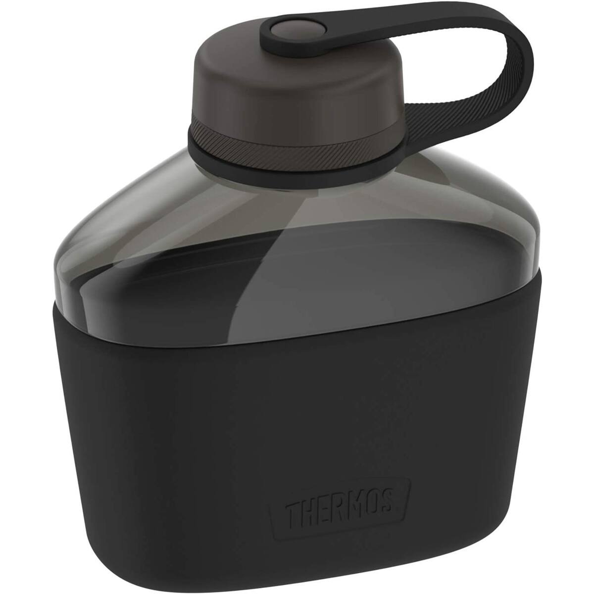 Alt View 1. Thermos - Thermos 32 oz. Alta Hard Plastic Canteen w/ Silicone Sleeve - Espresso Black - Espresso Black.