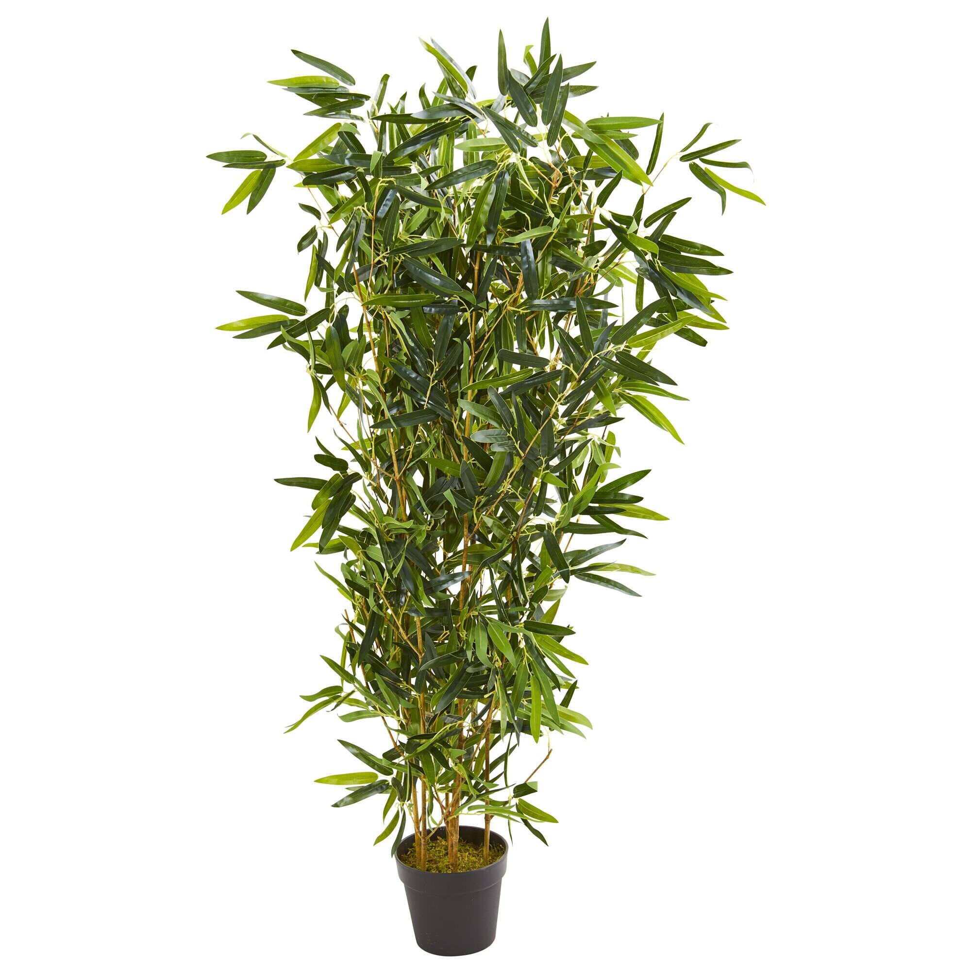 Front. BreeBe - 57" Bamboo Artificial Tree (Real Touch) - Green.