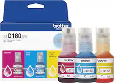 BT D180 3PK
MFC-T580DW/MFC-T780DW/MFC-T980DW
MAGENTA
BT D180 M
48.8ml/1.65oz
CYAN
BT D180 C
48.8ml/1.65oz
YELLOW
BT D180 Y
48.8ml/1.65oz
brother at your VALUE R
PAQUET ECO
PAQUETE ECO
BT D180 M
BT D180 C
BT D180 Y