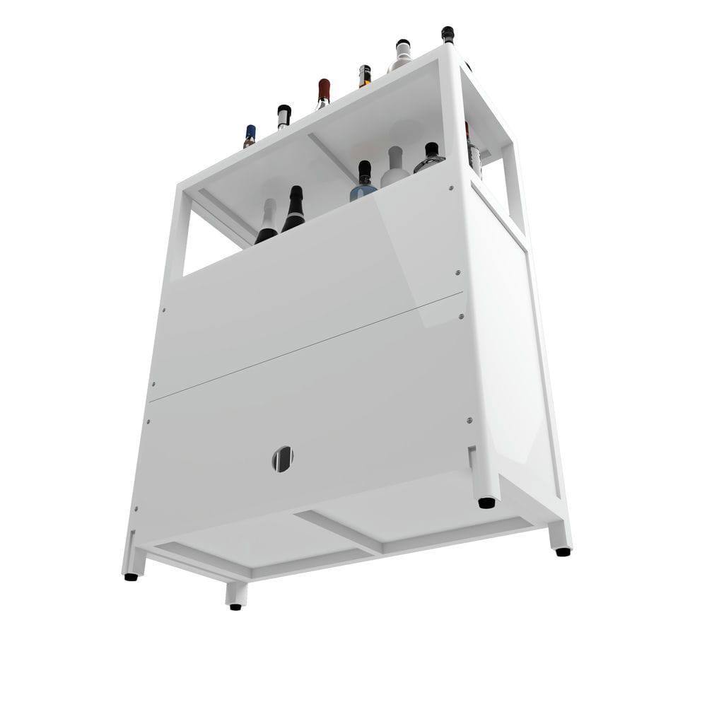 Alt View 9. Kadyn - White Large Capacity Bamboo Storage Cabinet Furniture for Bathroom Living Room Bathroom Bamboo Storage Cabinet - White.