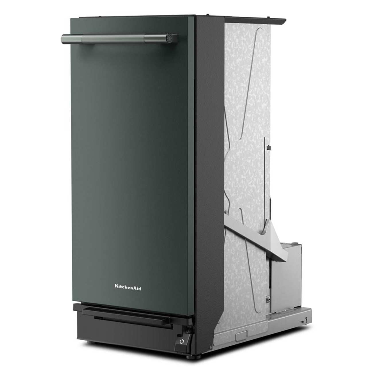 Left. KitchenAid - KitchenAid - KitchenAid 15 in. Built-In Trash Compactor with Built-In Odor Management System - Juniper.