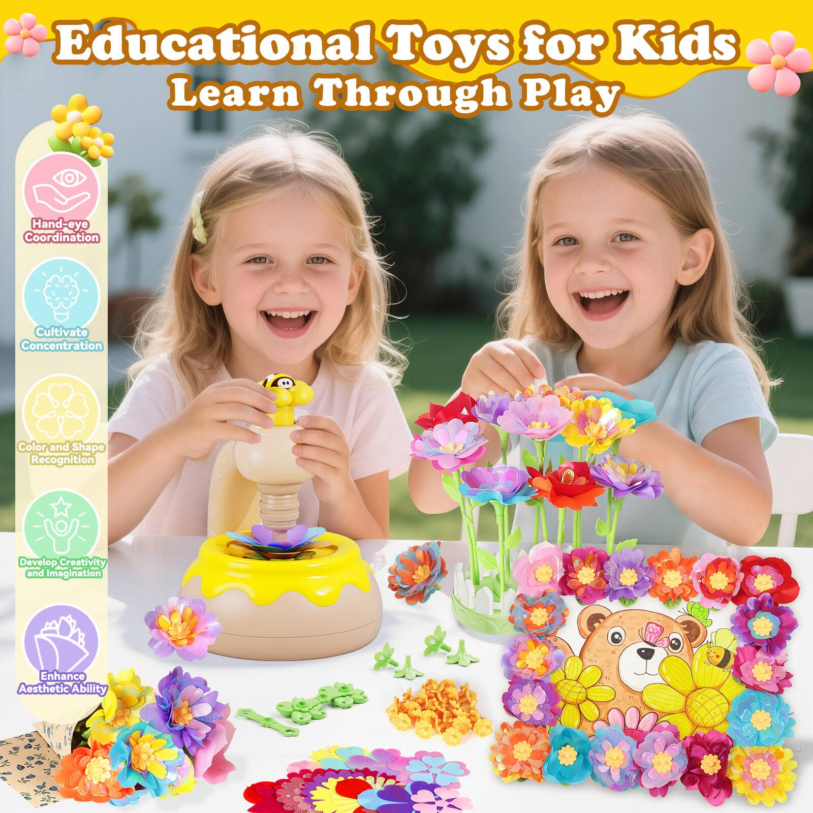 Educational Toys for Kids Learn Through Play

- Hand-eye Coordination
- Cultivate Concentration
- Color and Shape Recognition
- Develop Creativity and Imagination
- Enhance Aesthetic Ability