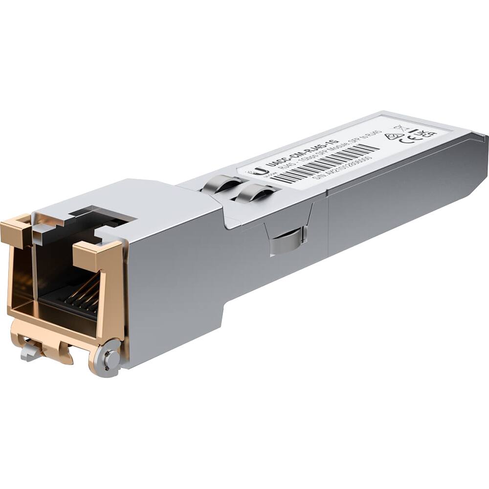 Ubiquiti - 1G SFP to 1GbE RJ45 Module UACC-CM-RJ45-1G - Silver