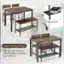 Space Saving Design: Store the chairs and bench under the table to maximize space utilization.