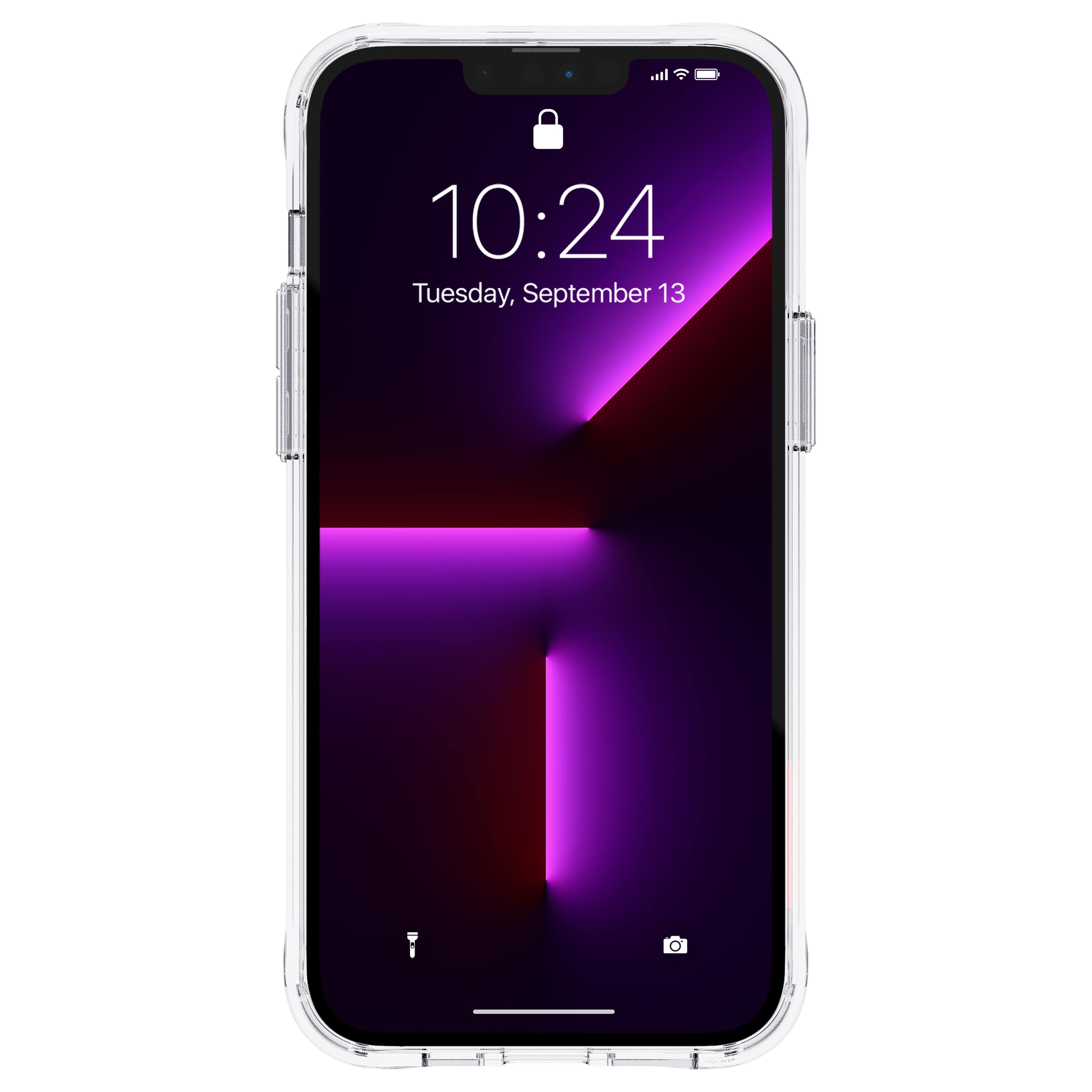 Alt View 2. Case-Mate - Print Hardshell Case for iPhone 13 Pro - Neon Stars.