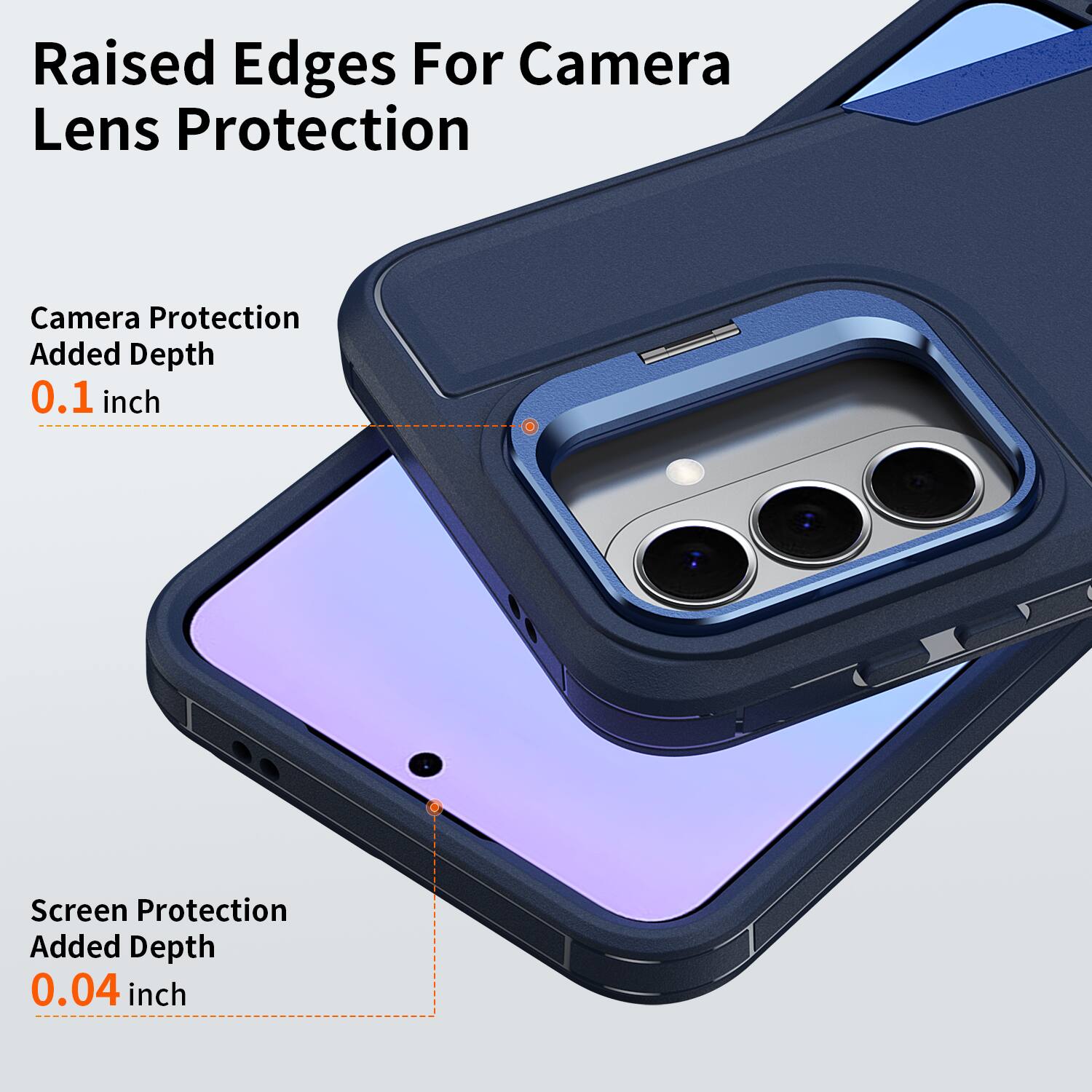 Raised Edges For Camera Lens Protection

Camera Protection Added Depth 0.1 inch

Screen Protection Added Depth 0.04 inch