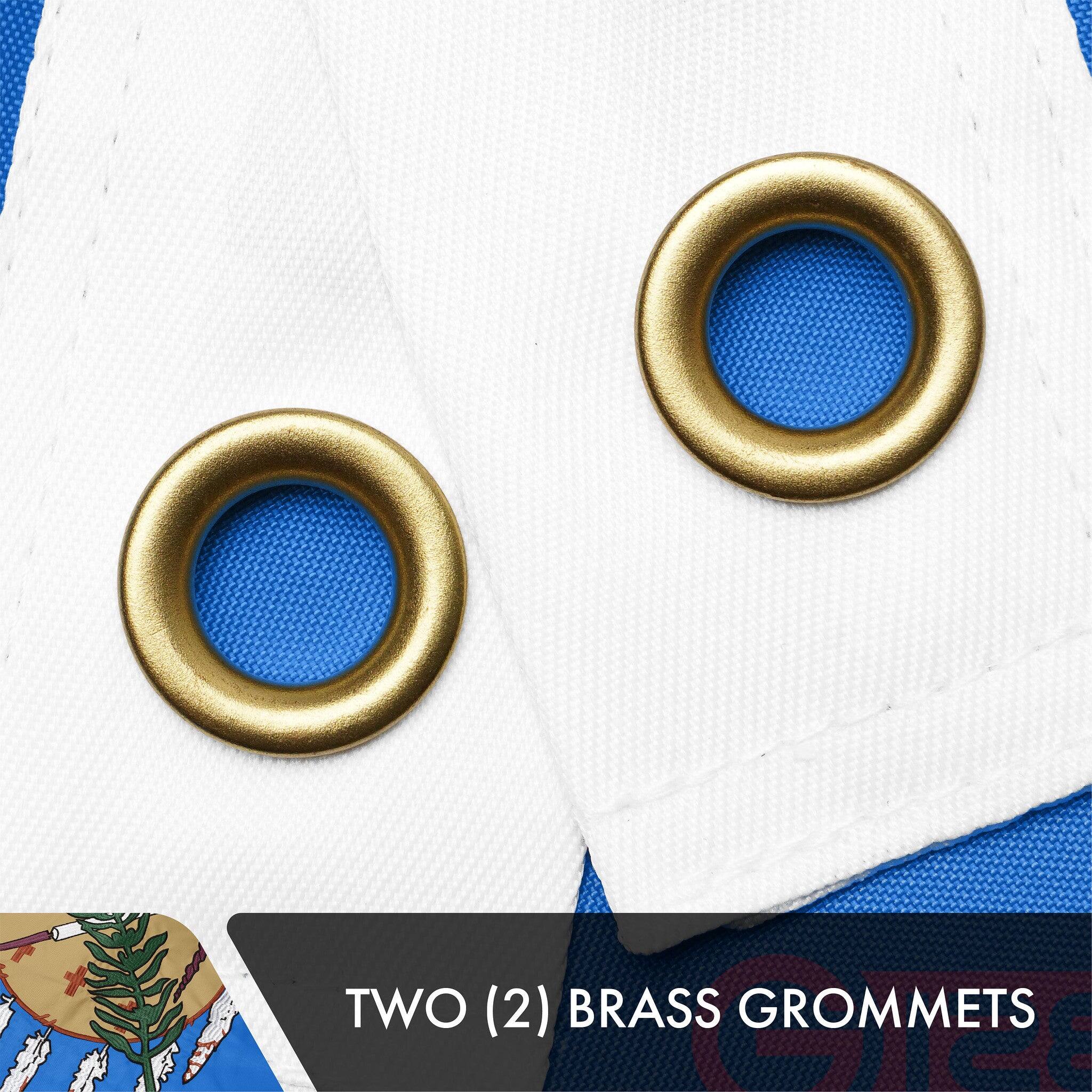 TWO (2) BRASS GROMMETS