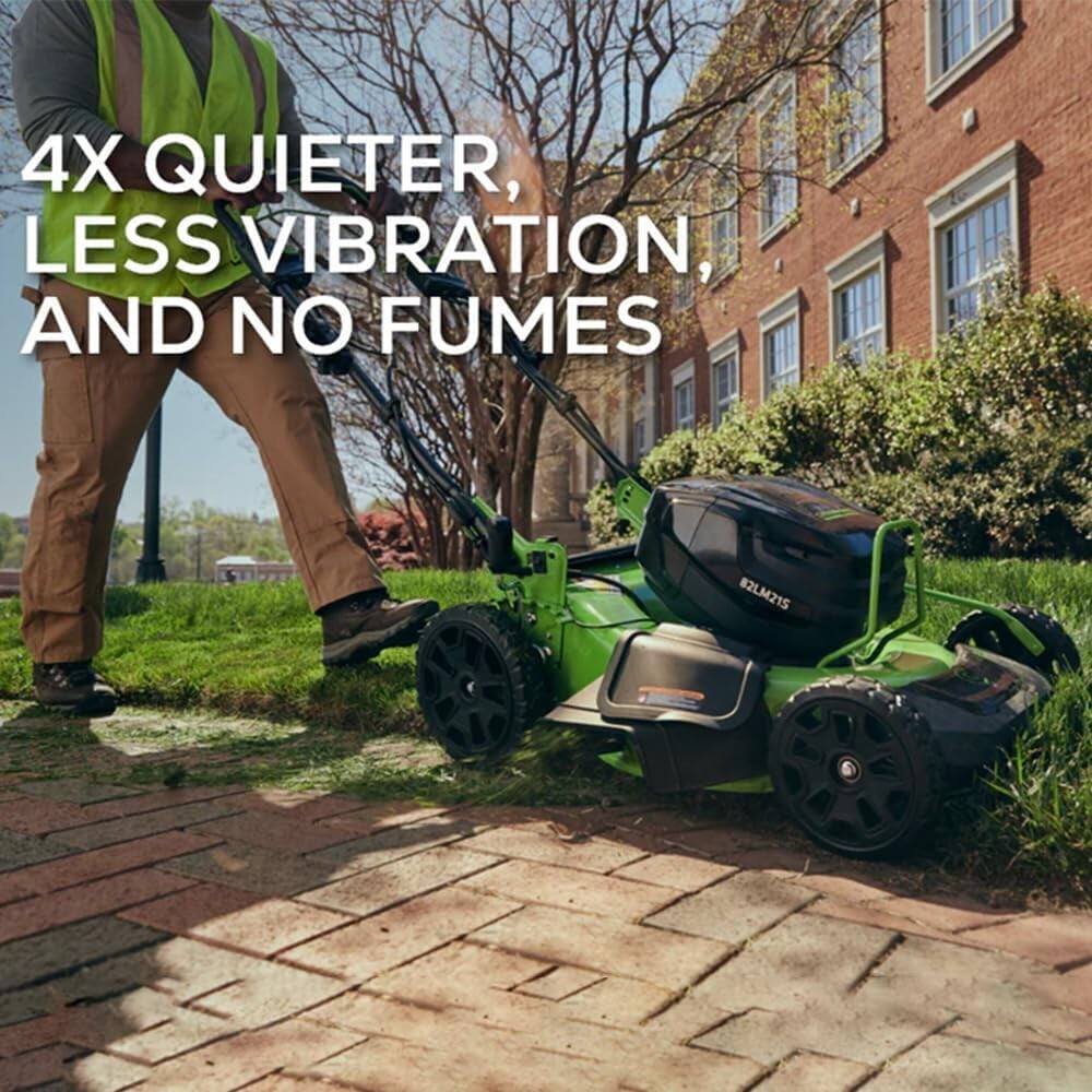 4X QUIETER, LESS VIBRATION, AND NO FUMES  
82LM215