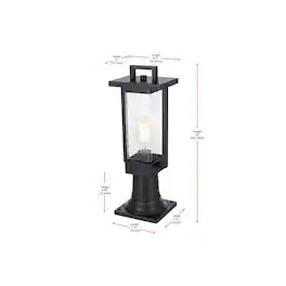Elegant Lighting - Tilton 7 inch Outdoor Pendant - Black