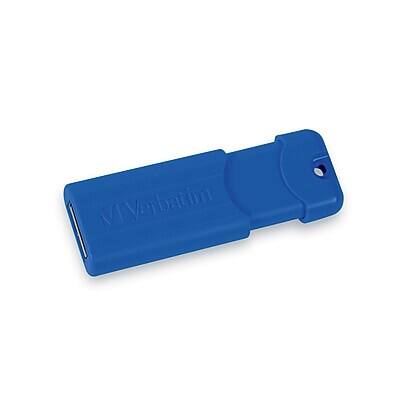 Alt View 4. Verbatim - Verbatim PinStripe 128GB USB 3.2 Type-A Flash Drive, Red/Green/Blue, 3/Pack (70390) - Red/Green/Blue.