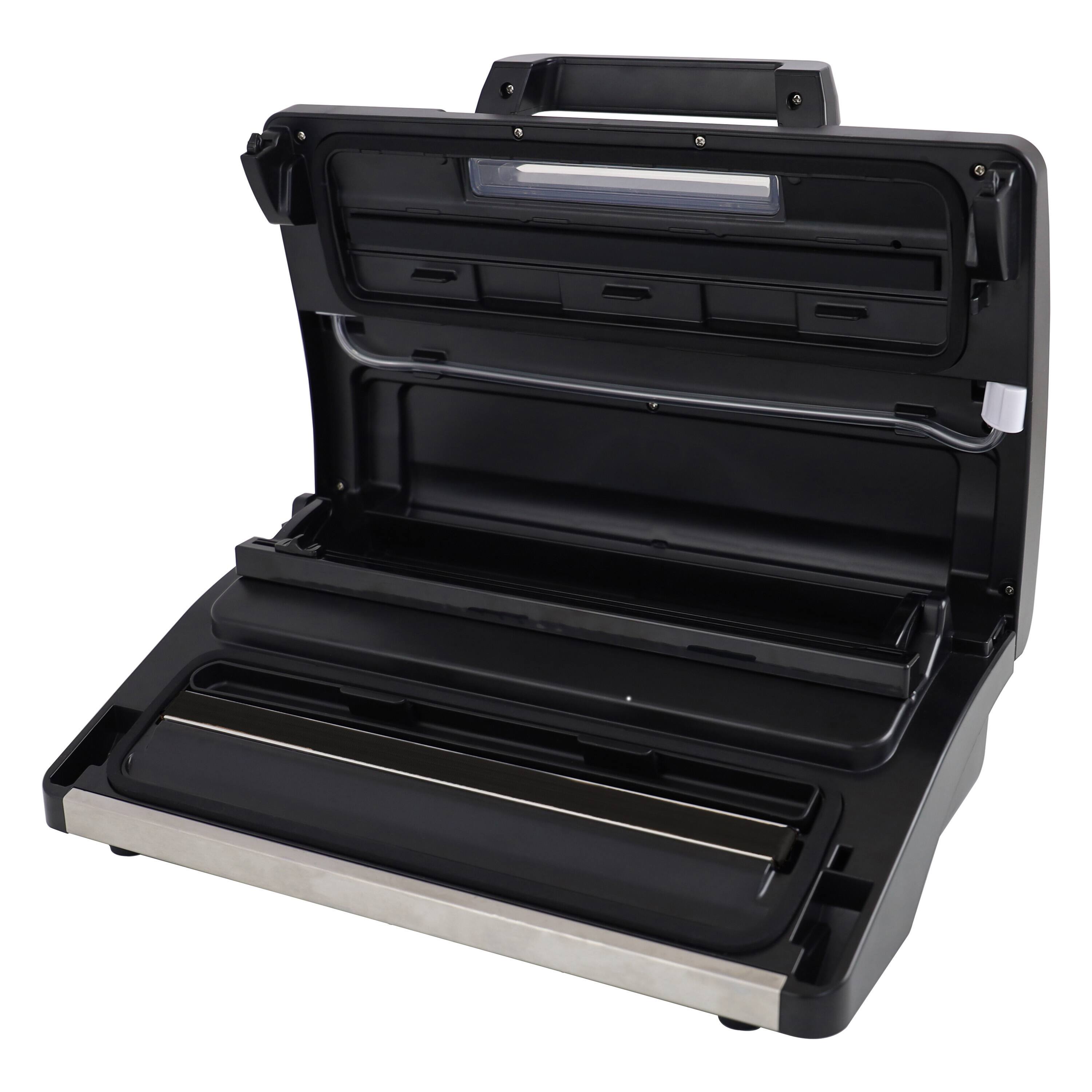 Angle. Nesco - Premium Vacuum Sealer featuring LiquidLock - silver.