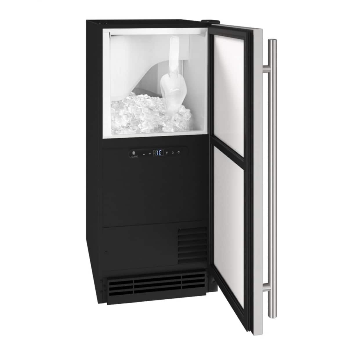 U-Line - 15" 55-Lb. Freestanding Icemaker - Stainless Steel - Alt_View_Zoom_11