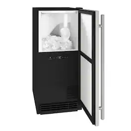 U-Line - 15" 55-Lb. Freestanding Icemaker - Stainless Steel