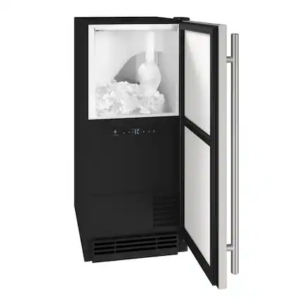 Alt View 11. U-Line - 15" 55-Lb. Freestanding Icemaker - Stainless Steel.